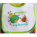 Custom Made Cartoon Printed Cotton Terry Customized Promotional Baby Bib